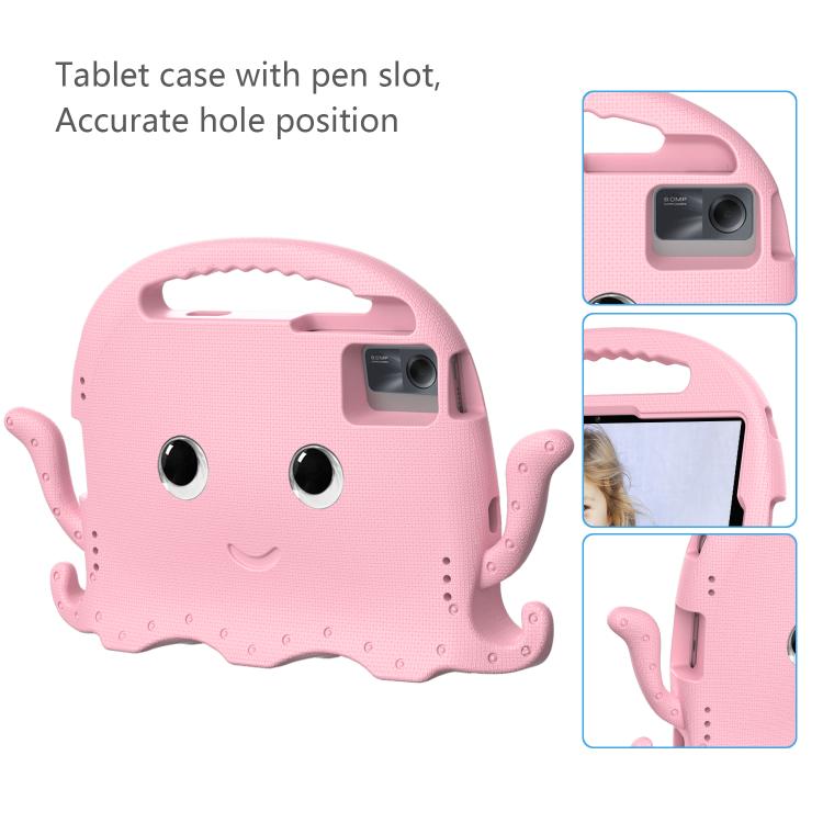 Funda híbrida de EVA para Xiaomi Redmi Pad 2/SE 11 2025, estilo pulpo, a prueba de golpes, con correa (rosa)