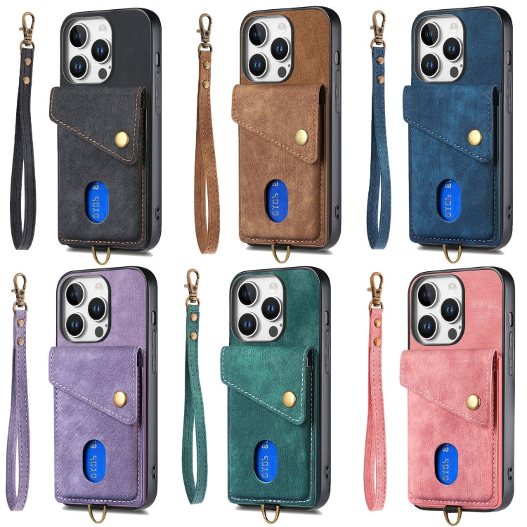 Funda Plegable de Cuero Tipo Billetera para iPhone 16E con Tarjetero y Correa (Verde)