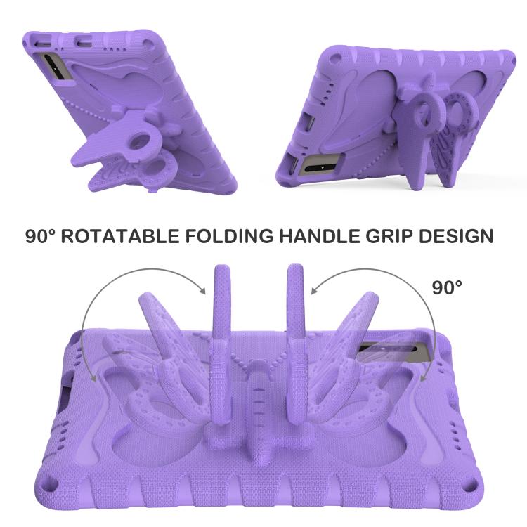 Funda de EVA a prueba de golpes con soporte de mariposa para Xiaomi Redmi Pad 2/SE 11 2025 (morado claro)