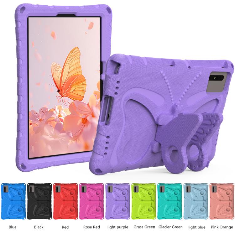 Funda de EVA a prueba de golpes con soporte de mariposa para Xiaomi Redmi Pad 2/SE 11 2025 (morado claro)