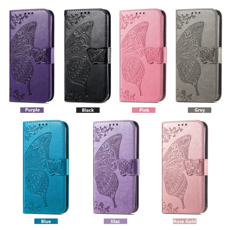 Funda Cuero TCL 50 Pro Nxtpaper con Relieve Mariposa y Flor de Amor (Rosa)