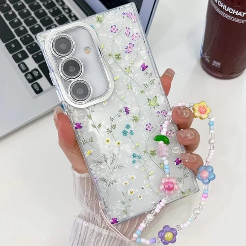 Funda TPU Samsung Galaxy A25 5G Textura Flores Galvanizadas (Crisantemo Salvaje)