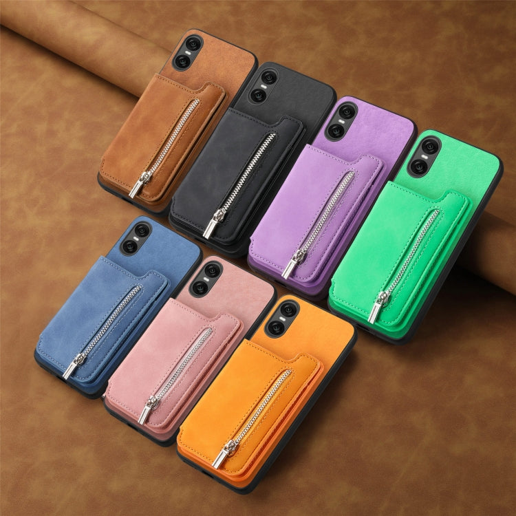 Funda para Teléfono Sony Xperia 1 V con Cierre Magsafe y Ranura para Tarjeta (Rosa)