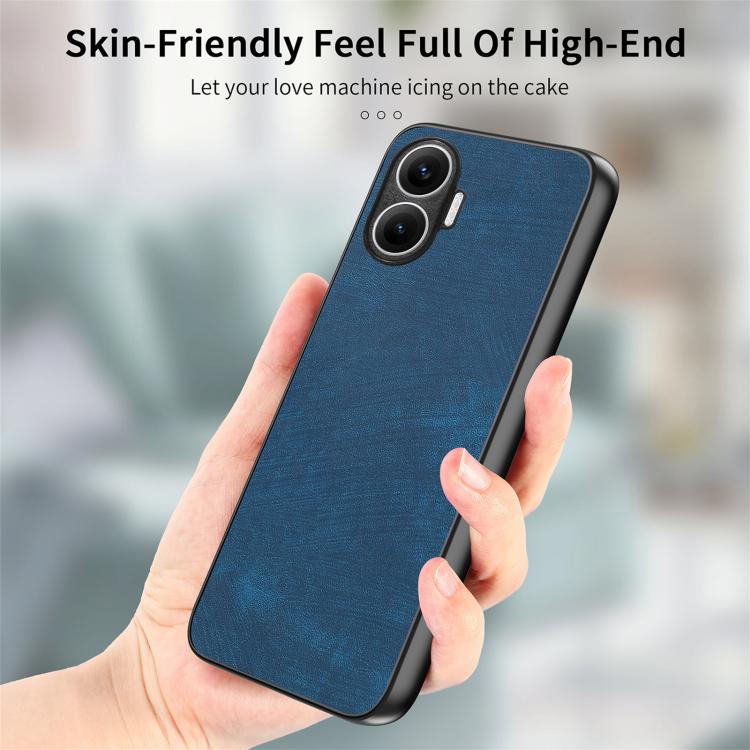 Funda trasera de cuero vintage para Redmi Turbo 4 Pro (azul)