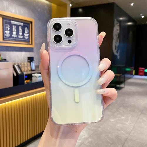 Funda para Teléfono Magsafe PC Transparente Degradado para iPhone 14 Pro Max (Colorida)