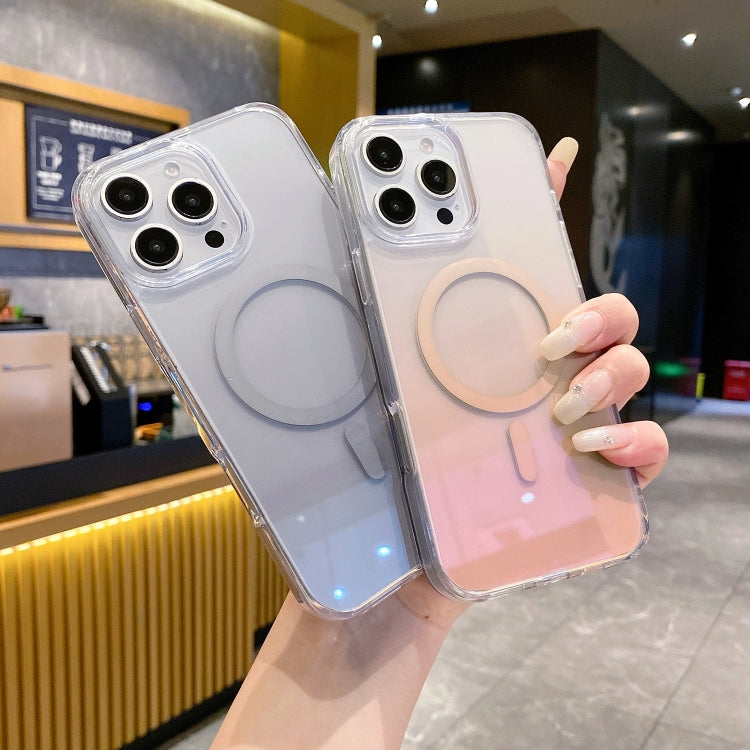 Funda para Teléfono Magsafe PC Transparente con Degradado para iPhone 14 Pro Max (Rosa Degradado)