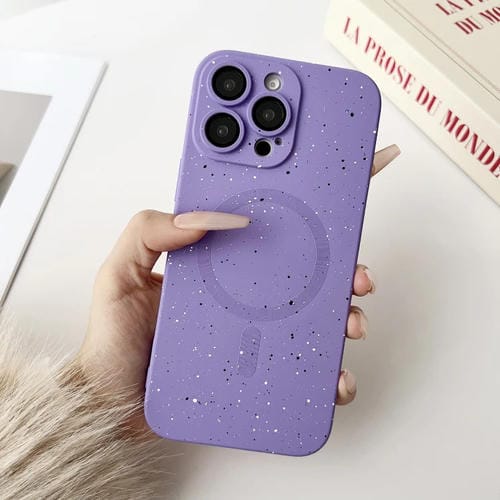 Funda para iPhone 15 Pro Starry Sky TPU a Prueba de Golpes Magsafe (Morado)