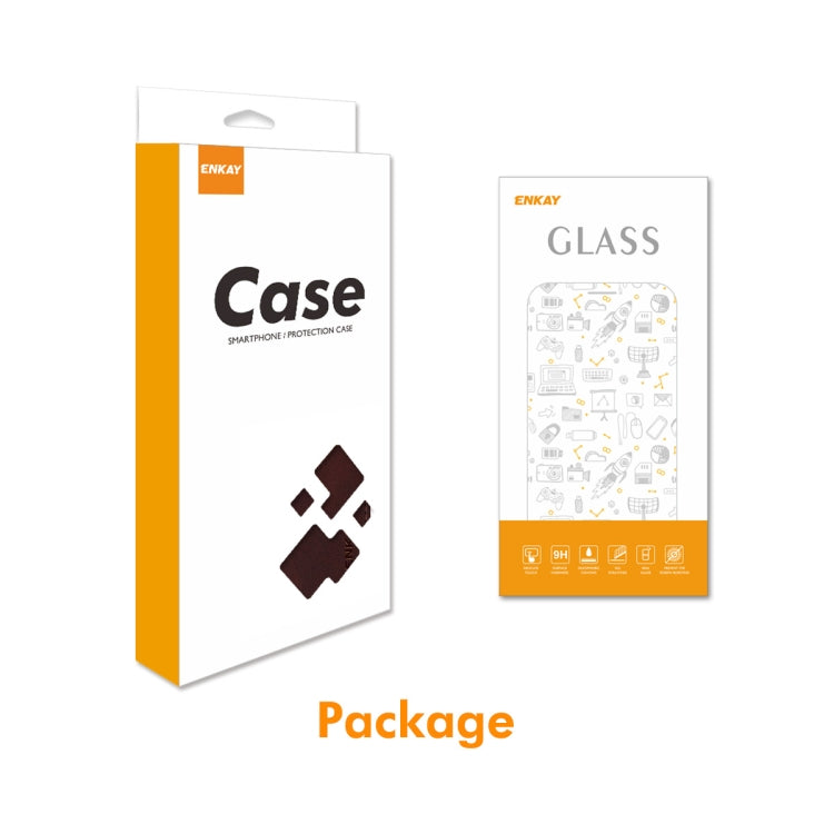 ENKAY - Funda de piel con textura de becerro y protector de pantalla para Samsung Galaxy M56 (rosa)