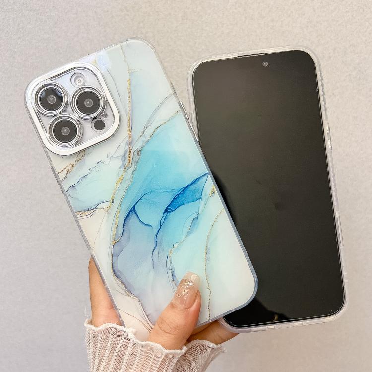 Funda para Teléfono iPhone 14 Textura Mármol Galvanizado (Blanco)