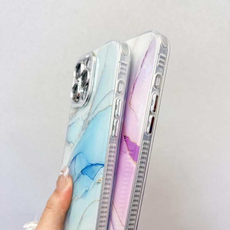 Funda para teléfono iPhone 14 textura Mármol galvanizado (Morado Claro)