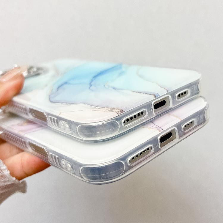 Funda para Teléfono iPhone 14 Textura Mármol Galvanizado (Blanco)
