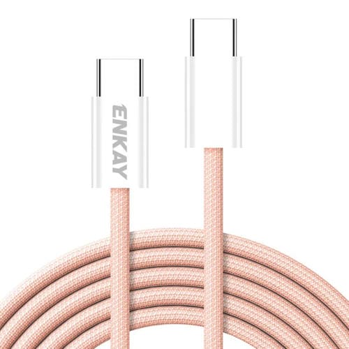 Cable de Datos USB-C a Tipo-C Enkay CB174 60 W 1 m (Rosa)