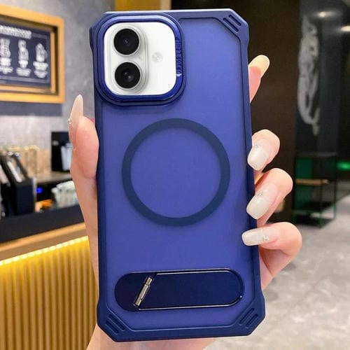 Funda para iPhone 16 con Tapa Plegable sin Marco Magsafe (Azul)