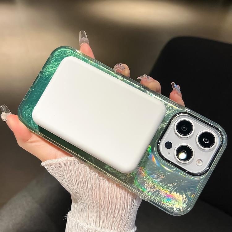 Funda para Teléfono Magsafe iPhone 12 Pro Max Textura Glaciar Degradado (Azul Plateado)
