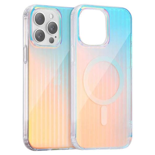 Funda para Teléfono Magsafe iPhone 15 Pro Max Textura Grabada con Láser (Rayas Verticales)