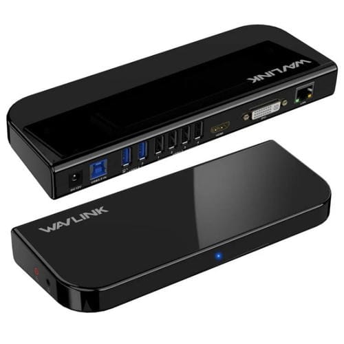 Estación de Acoplamiento Wavlink Ug49Dk1 13 en 1 para Dos Pantallas con Concentrador USB-C para Windows, Mac y Android (Enchufe EE.UU)