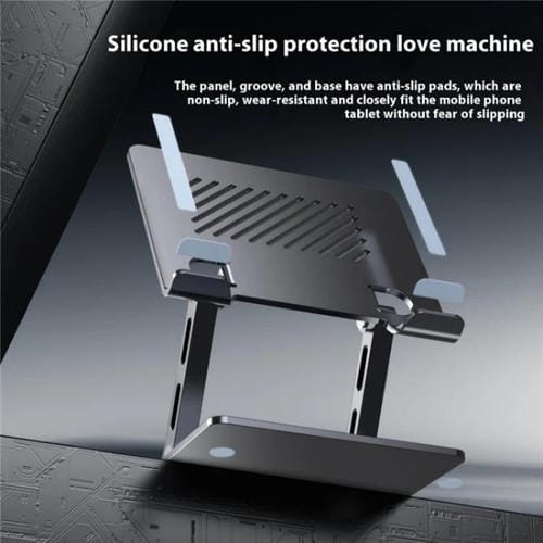 Soporte de Metal Aleación de Acero para Tableta Escritorio Plegable Ajustable J26S (Gris)