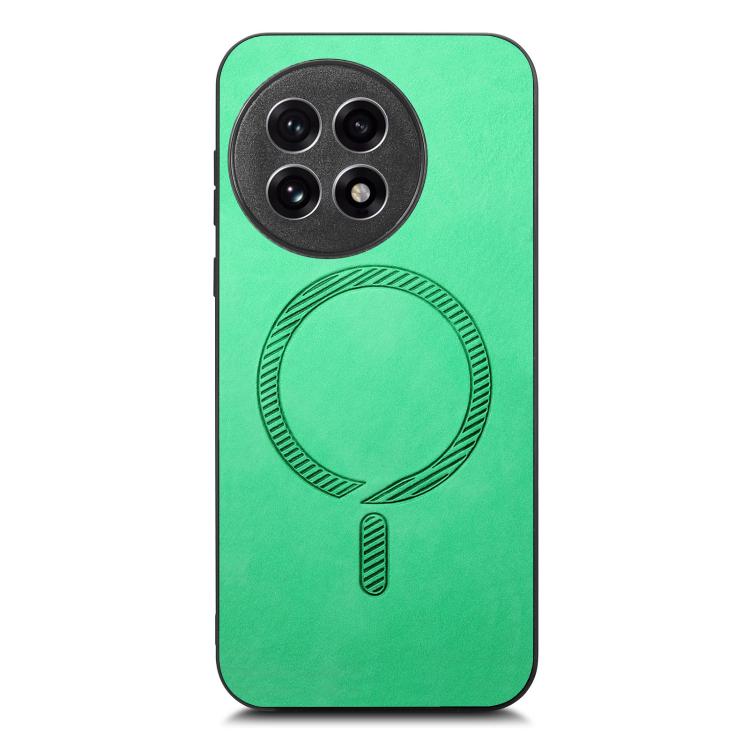 Funda para Teléfono OnePlus 13 con Tapa Trasera PU Magsafe (Verde)