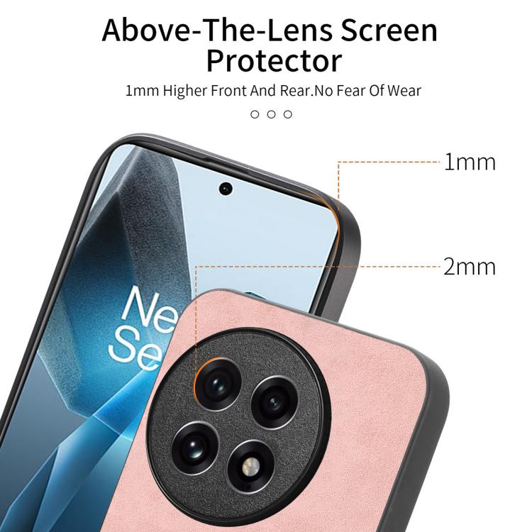 Funda para Teléfono OnePlus Ace 3/12R 5G con Tapa Trasera PU Magsafe Retro (Rosa)