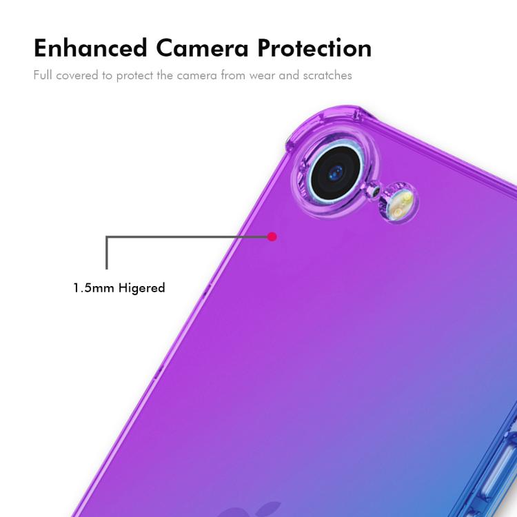 Funda TPU Enkay iPhone 16E Diseño Sombrero Bolsa de Aire (Morado y Dorado)