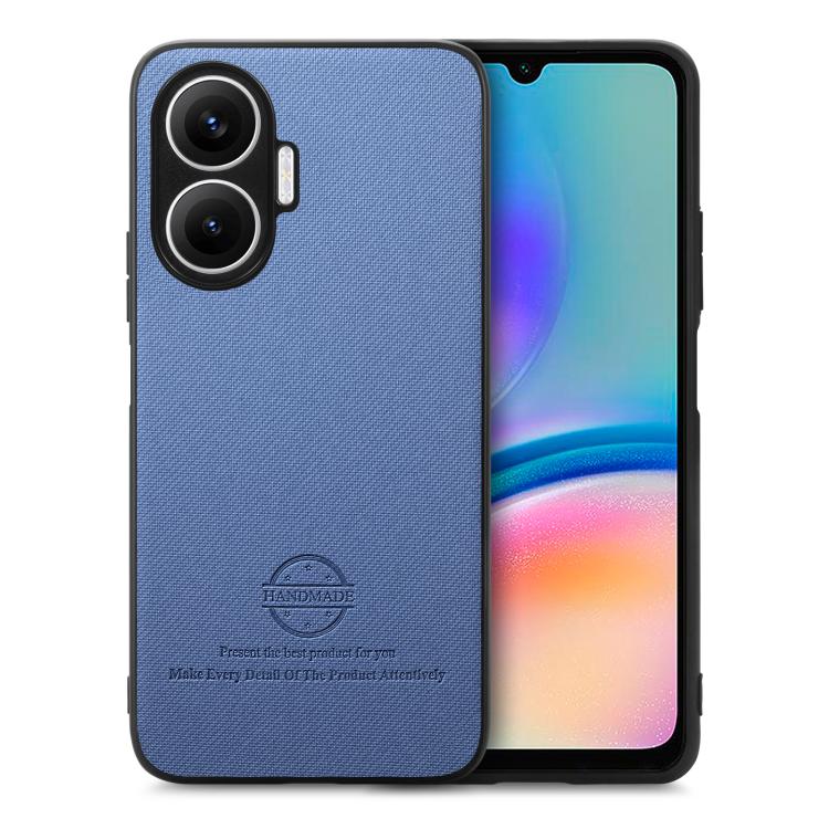 Funda trasera de piel y sarga para Redmi Turbo 4 Pro (azul)
