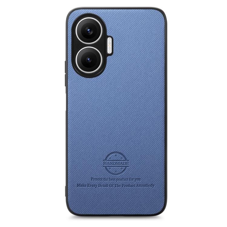 Funda trasera de piel y sarga para Redmi Turbo 4 Pro (azul)