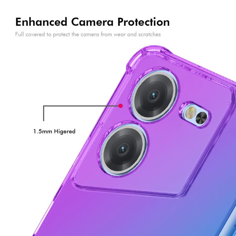 Funda TPU Enkay Hat-Prince para Tecno Pova 5 4G con Bolsa de Aire y Diseño Degradado (Oro Rosa)
