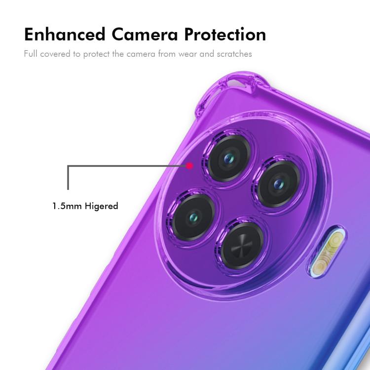 Funda TPU Enkay Hat-Prince Gradient Airbag para Tecno Spark 20 Pro+ 4G (Morado y Azul)