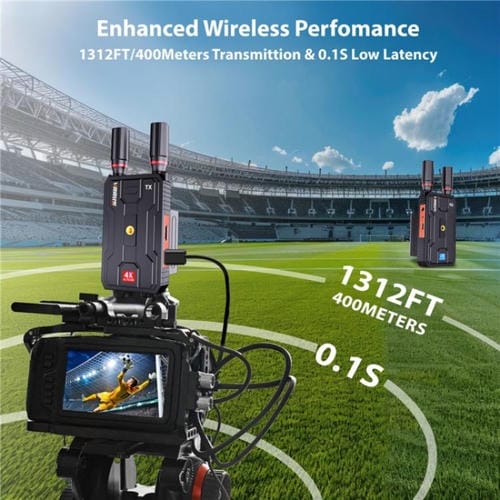 Transmisor y Receptor Inalámbrico Vrriis 097Pro para Transmisión en Vivo de Audio y Video 4K HD Enchufe Reino Unido