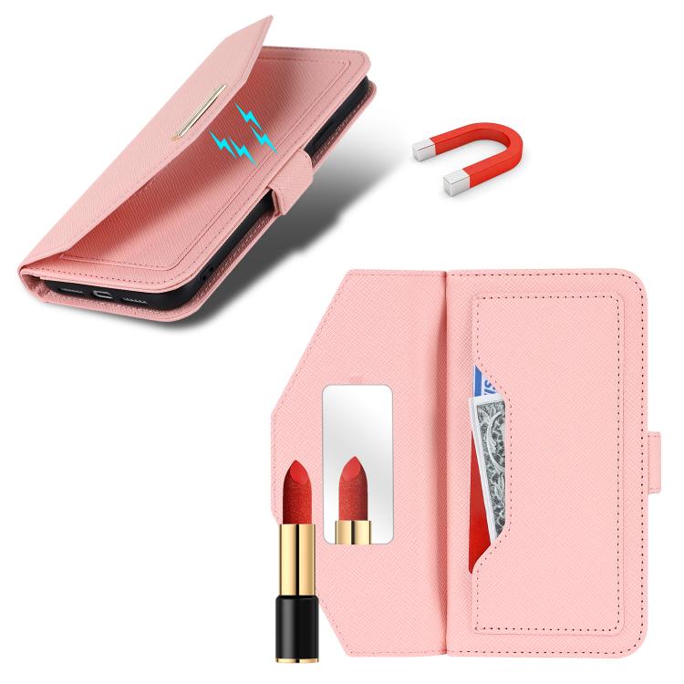 Funda de Cuero Textura Cruzada con Cordón para Sony Xperia 1 IV (Rosa)