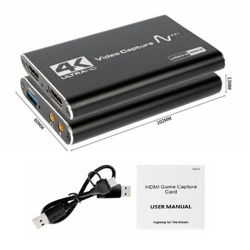 Adaptador de Transmisión de Juegos C3 USB 3.0 1080P 60 Hz con Salida de Bucle y Tarjeta de Captura de Video HDMI 4K