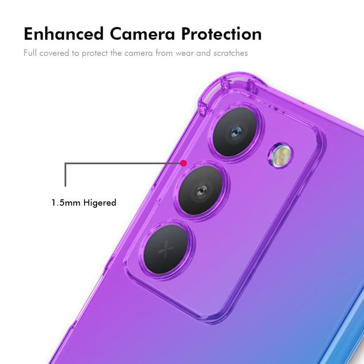 Funda de TPU con Diseño de Enkay Hat-Prince con Degradado y Airbag para Realme 14X India/V60 Pro (Oro Rosa)