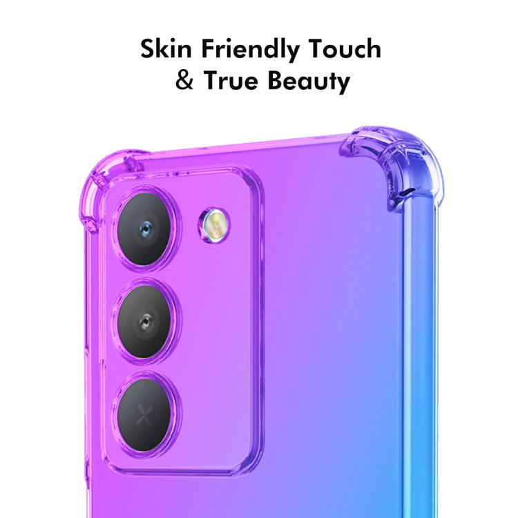 Funda de TPU con Diseño de Enkay Hat-Prince con Degradado y Airbag para Realme 14X India/V60 Pro (Oro Rosa)