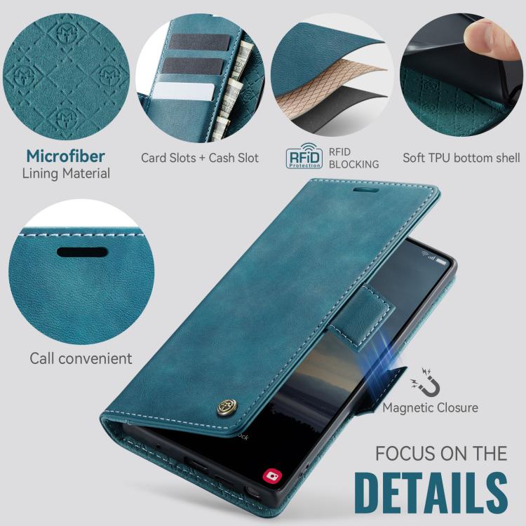 Funda CaseMe 033 para Samsung Galaxy Note10+, forro de piel de becerro, microfibra y bloqueo RFID (verde)