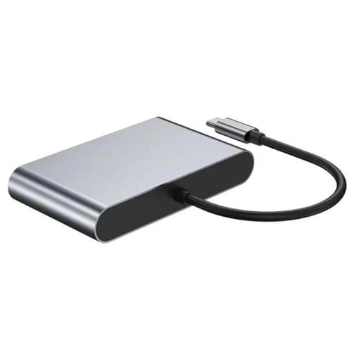 Concentrador aluminio USB 3.0 tipo C a RJ45 4K/30 Hz HD puerto carga PD100W