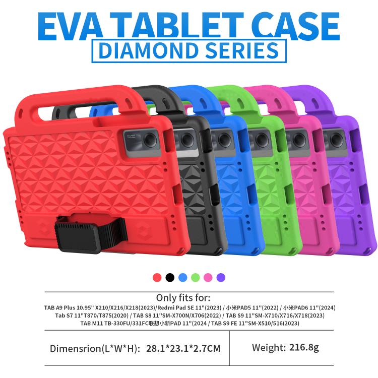 Funda de EVA a prueba de golpes para Xiaomi Pad 5/5 Pro Diamond Series (negra)