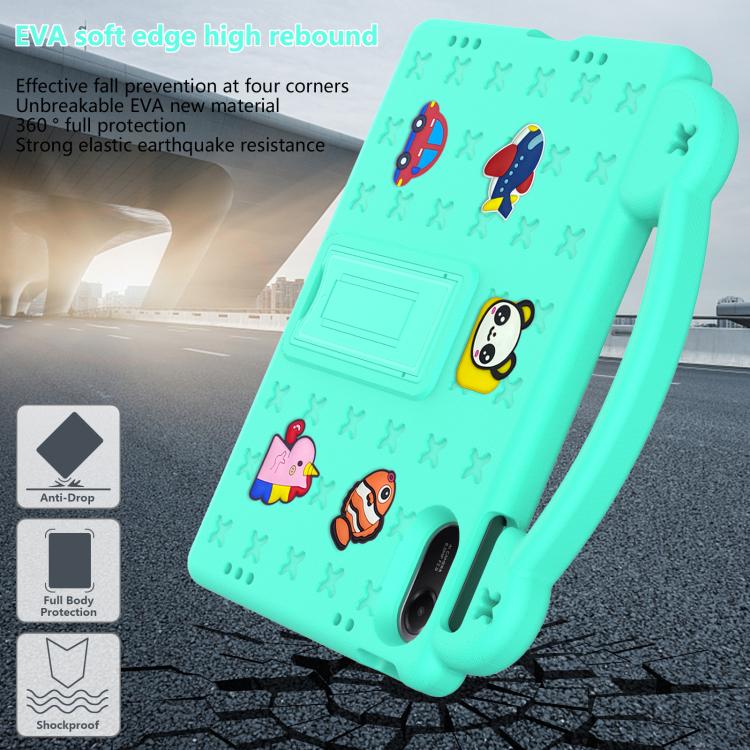 Funda de EVA a prueba de golpes para Xiaomi Redmi Pad 2 11 2025 con asa y soporte para niños (verde menta)