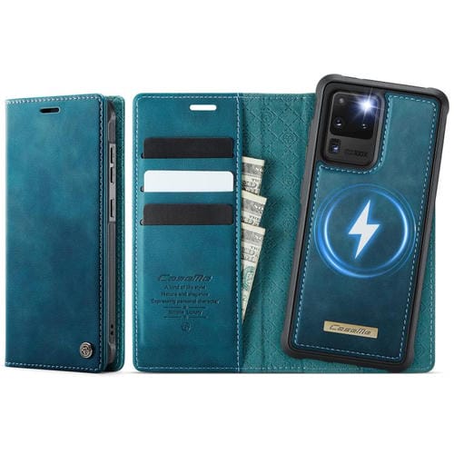Funda de cuero desmontable con bloqueo RFID magnético CaseMe C49 para Samsung Galaxy S20 Ultra (verde)