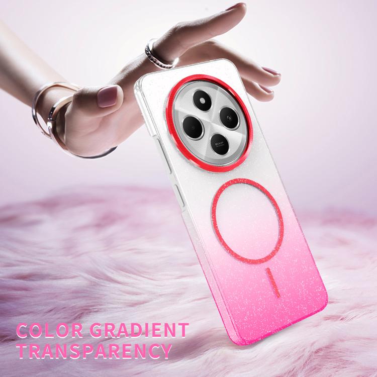 Funda para Xiaomi Redmi Note 12 Pro 4G con purpurina dorada y degradado MagSafe a prueba de golpes (dorada)