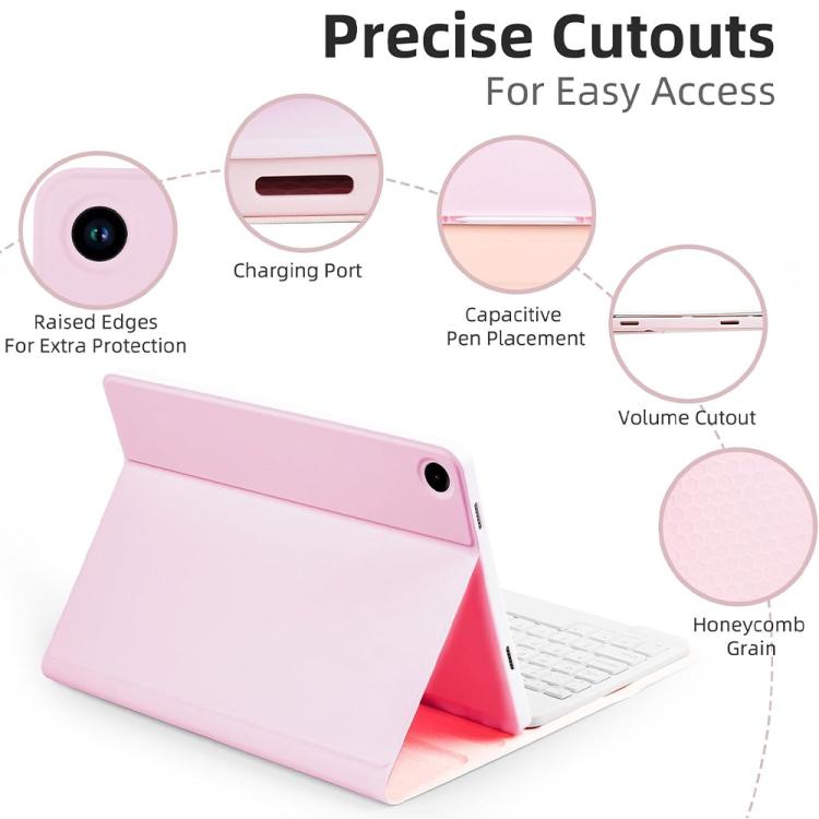 Funda protectora de cuero con teclado Bluetooth retroiluminado de colores para iPad 10.2 (2021/2022) (Negro Premium)