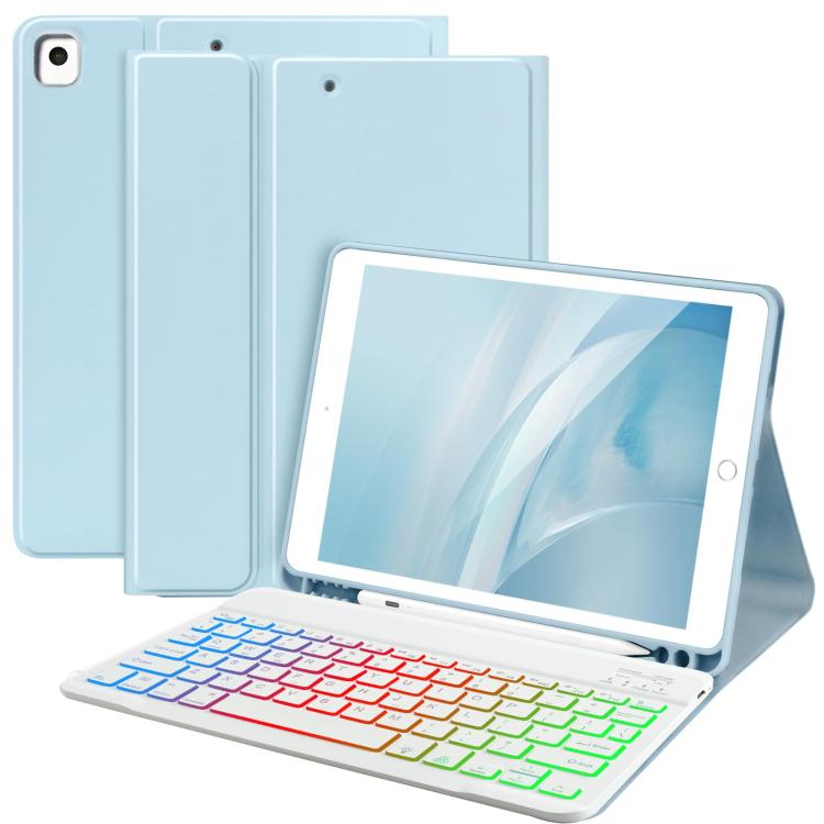 Funda con teclado magnético Bluetooth para iPad 2022 (azul cielo)