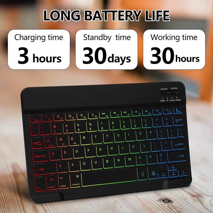 Funda magnética con teclado Bluetooth para iPad Air 2022/2020 de 10,9 pulgadas (verde suave)