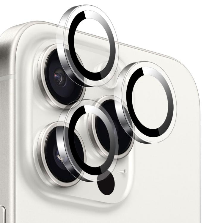 Protector de lente de cámara NORTHJO con anillo transparente de vidrio templado para iPhone 15 Pro/15 Pro Max (transparente)