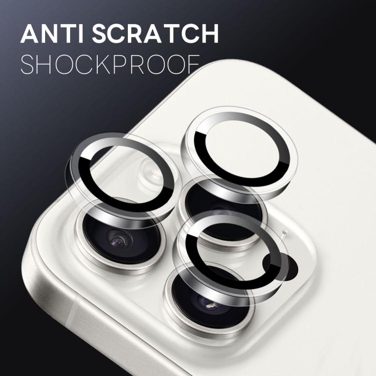Protector de lente de cámara NORTHJO con anillo transparente de vidrio templado para iPhone 16 Pro/16 Pro Max (transparente)