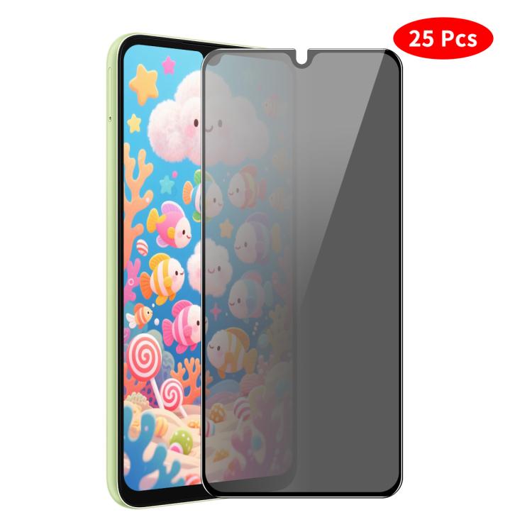 JUNSUNMAY - 25 películas de vidrio templado con impresión de seda y cobertura total para Samsung Galaxy A06 4G/5G