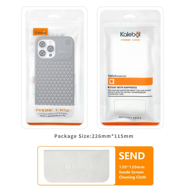 Funda Kalebol de aleación de aluminio con aromaterapia y refrigeración para iPhone 16 (plateada)