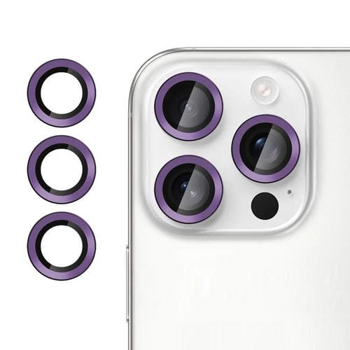 For iPhone 16 Pro Max Kalebol No Flicker Ultra-Thin Individual Camera Lens Tempered Glass Film(Purple)