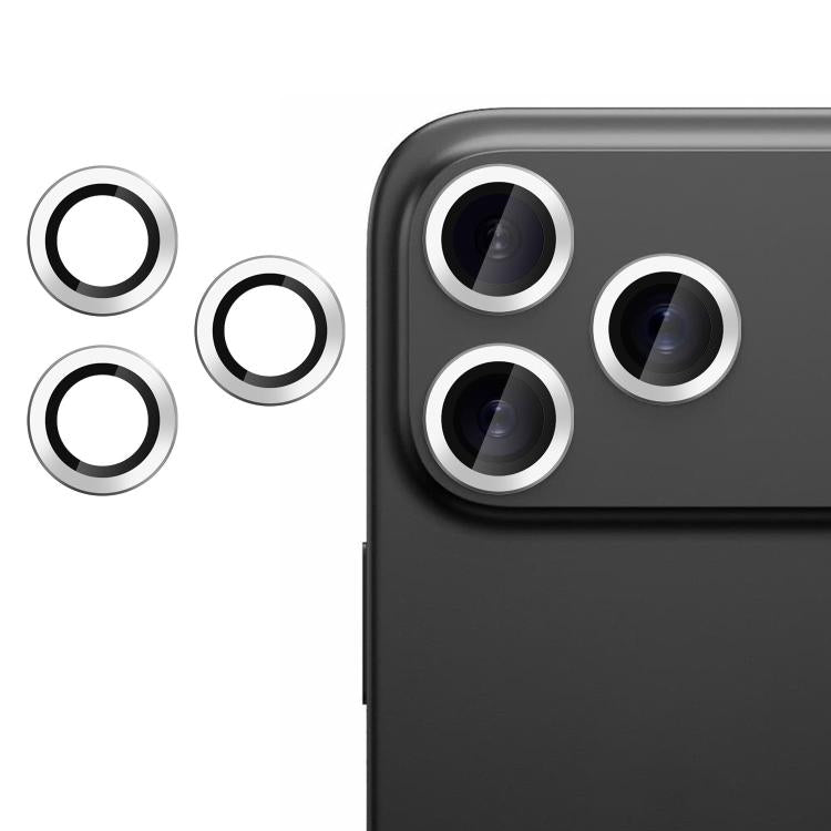 For iPhone 17 Pro Max Kalebol No Flicker Ultra-Thin Individual Camera Lens Tempered Glass Film(Silver)