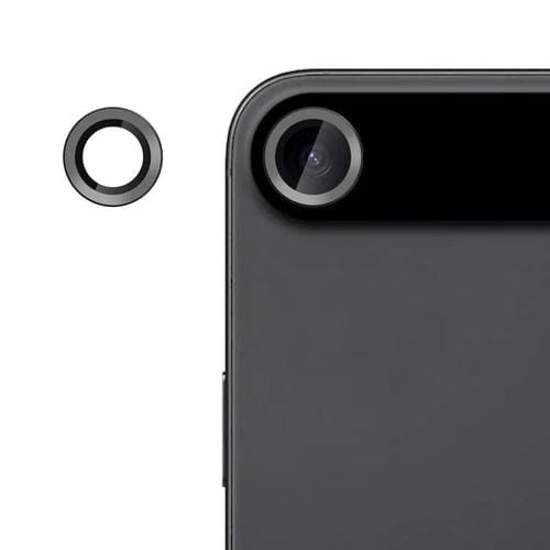 Película de vidrio templado para lente de cámara individual ultrafina Kalebol sin parpadeo para iPhone 17 Air (negro)