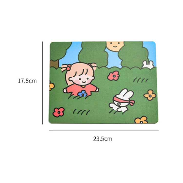 5 Pcs Mouse Pad Creativo de Conejo y Niña Cartoon para Laptop y Estudiante (Hide And Seek)